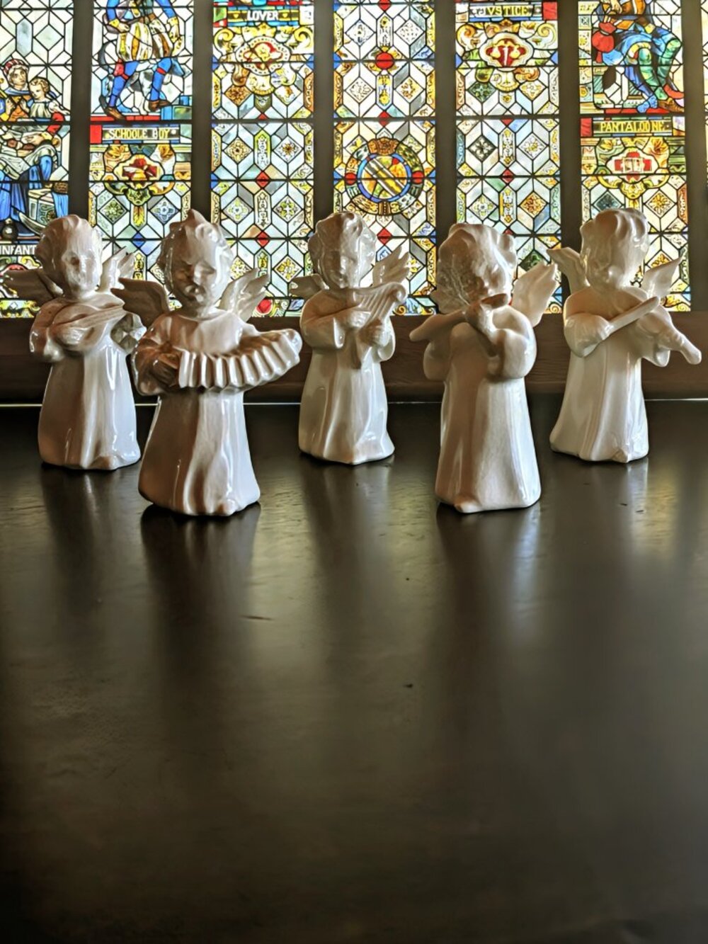 VTG GOEBEL HUMMEL HX258 TMK-3 Glazed Porcelain Musician Angels (Set of 5) - GVC